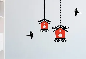 Printaart Wall-Ons Birdhouse Decal PVC Vinyl Decorative Wall Stickers for Hall Living And Bedrooms UV Printed Eco-Solvent Ink DIY Removable Peel and Stick Covers H 1 ft X W 2.5 ft-thumb1