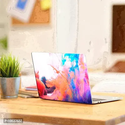 Printaart Multicolour Artistic Beautiful Wallpaper Sticker Decals Vinyl for Laptop Skin PVC Vinyl Laptop Decal 17 Inch-thumb2