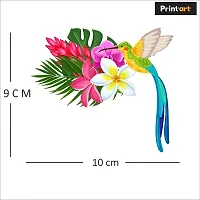 Printaart Beautiful Switch Panel Board Flower and Birds Sticker Size( 30 x 30 cm Multicolour ) Pack of 8 Sticker-thumb1
