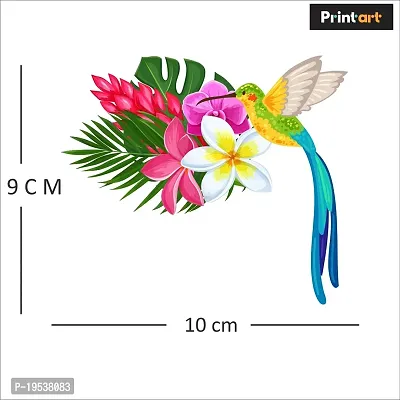 Printaart Beautiful Switch Panel Board Flower and Birds Sticker Size( 30 x 30 cm Multicolour ) Pack of 8 Sticker-thumb2