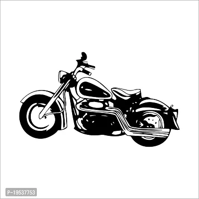 Printaart 3D Bullet Biker Wall Sticker Art Murals Decals Wall Sticker for Bedroom (PVC Vinyl 70 cm x 40 cm Black)