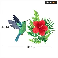 Printaart Beautiful Wall Art Switch Board Flower and Birds Sticker Size( 23.62 x 29.92 x 0.39 )cm Multicolour Pack of 8 Sticker-thumb1