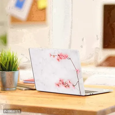 Printaart Pink Branch Flower Beautiful Wallpaper Sticker Decals Vinyl for Laptop Skin PVC Vinyl Laptop Decal 17 Inch-thumb2