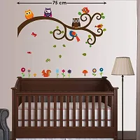 Printaart 7260 StickersKart Wall Stickers Baby Room Birds and Flowers Decor (Wall Covering Area: 75cm x 80cm(Multicolor)-thumb2