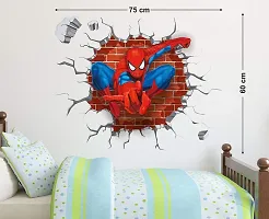 Printaart Spiderman Super Hero Cartoon Wall Sticker (PVC Vinyl 60 cm x 90 cm x 1 cm Multicolour)-thumb1