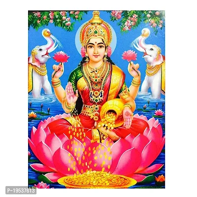 Printaart Religious Goddess Laxmi Wall Sticker for Diwali Navratri Occassion (60cm X 40 cm)