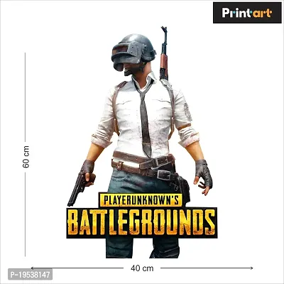 Printaart 3D Vinyl PUBG Wall Switch Board Bike Sticker Wall Poster for Living Room Bedroom (60 x 40 cm Multicolou)-thumb2