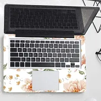 Printaart Artistic White Flower Wallpaper Sticker Decals Vinyl for Laptop Skin PVC Vinyl Laptop Decal 17 Inch-thumb2