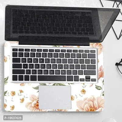 Printaart Artistic White Flower Wallpaper Sticker Decals Vinyl for Laptop Skin PVC Vinyl Laptop Decal 17 Inch-thumb3