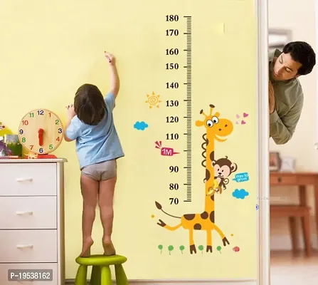 Printaart StickersKart PVC Vinyl Wall Stickers Kids Giraffe Height Chart Removable Large Vinyl (Multi-Colour)-thumb2