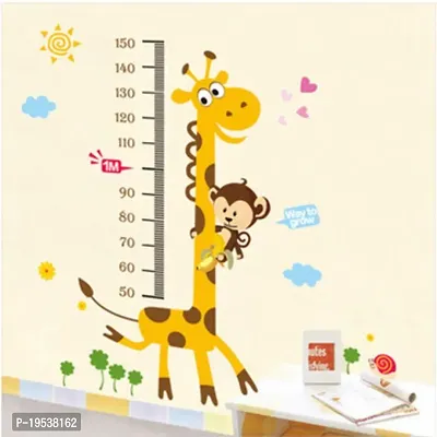 Printaart StickersKart PVC Vinyl Wall Stickers Kids Giraffe Height Chart Removable Large Vinyl (Multi-Colour)-thumb0