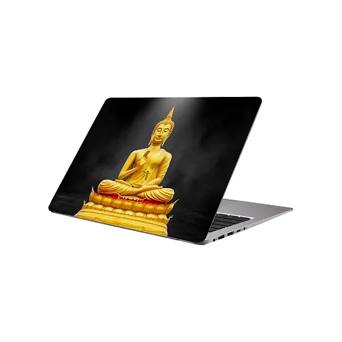 Printaart 3D Buddha Beautiful Wallpaper Sticker Decals Vinyl for Laptop Sticker PVC Vinyl Laptop Decal 17 Inch