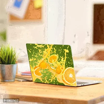 Printaart Orange Splash Wallpaper Sticker Decals Vinyl for Laptop Skin PVC Vinyl Laptop Decal 17 Inch-thumb2