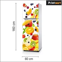 Printaart Ice Cream Fridge Sticker Decorative Refrigerator Door Sticker PVC Vinyl Multicolor Design Fridge Wrap Sticker (160 cm x 60 cm or 60 X 24 Inches)-thumb1