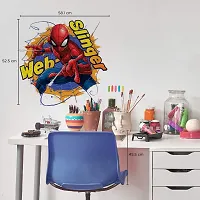 Printaart Wall Ons Friendly Neighbourhood Spidermanrsquo; Original Licensed Decal DIY Removable Peel and Stick UV Printed Wall Sticker - Covers H 1.5 ft x W 2.3 ft Home Decor-thumb1