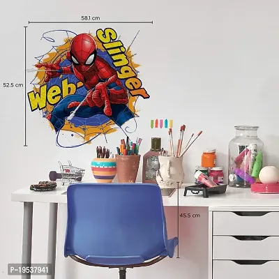 Printaart Wall Ons Friendly Neighbourhood Spidermanrsquo; Original Licensed Decal DIY Removable Peel and Stick UV Printed Wall Sticker - Covers H 1.5 ft x W 2.3 ft Home Decor-thumb2