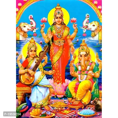 Printaart Religious God Ganesha Ganpati Wall Sticker for Diwali Navratri Occassion (60cm X 40 cm)-thumb0