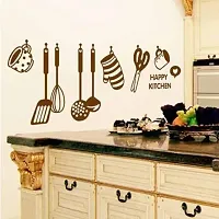 Printaart PVC Vinyl Kitchen Art Wall Stickers 60 cm x 45 cm Brown-thumb1