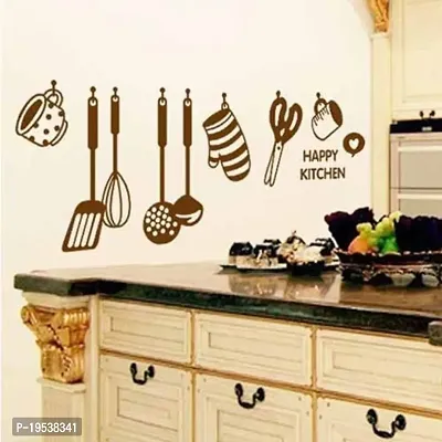 Printaart PVC Vinyl Kitchen Art Wall Stickers 60 cm x 45 cm Brown-thumb2