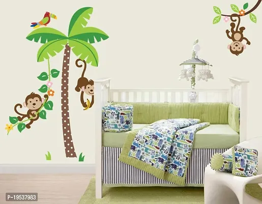 Printaart Jungle Monkeys Giant Peel And Stick Wall Sticker Decal-thumb0