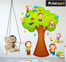 Printaart Cute Educational Tree Wall Stickers Kids Room And Living Room Decor Bedroom Office (Study Tree) 45 cm x 30 cm Multicolour)-thumb2