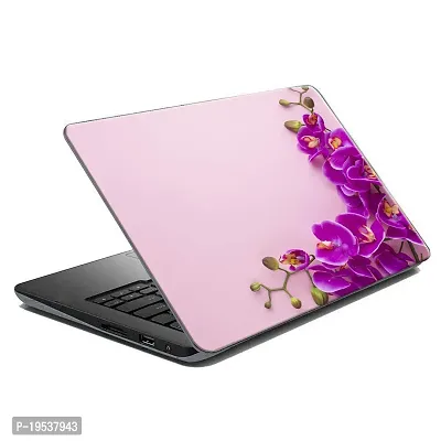 Printaart Purple Flower Bunch Wallpaper Sticker Decals Vinyl for Laptop Skin PVC Vinyl Laptop Decal 17 Inch