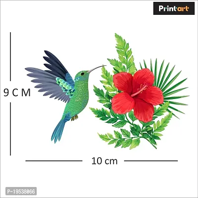 Printaart Flower and Birds Decorative Wall Switch Board Stickers 23.62 x 29.92 x 0.39 cm Multicolour Pack of 8 Sticker-thumb2