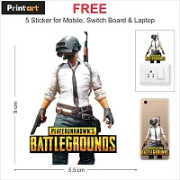 Printaart 3D Vinyl PUBG Wall Switch Board Bike Sticker Wall Poster for Living Room Bedroom (60 x 40 cm Multicolou)-thumb2