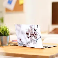 Printaart Laptop Blossom White Flower Sticker 17 Inch-thumb1