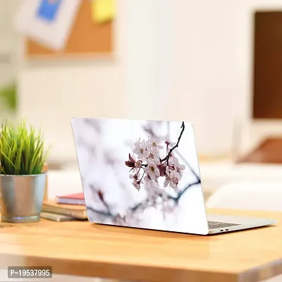 Printaart Laptop Blossom White Flower Sticker 17 Inch-thumb2