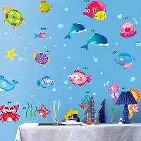 PrintaartStickersKart Wall Stickers Underwater Creatures Baby Room (Multi-Colour)-thumb1