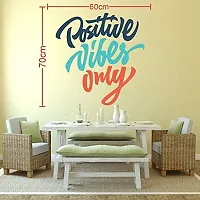 Printaart Positive Vibes Only Wall Sticker (PVC Vinyl 60 cm x 70 cm Multicolour)-thumb1