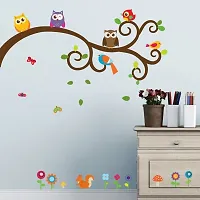 Printaart 7260 StickersKart Wall Stickers Baby Room Birds and Flowers Decor (Wall Covering Area: 75cm x 80cm(Multicolor)-thumb1