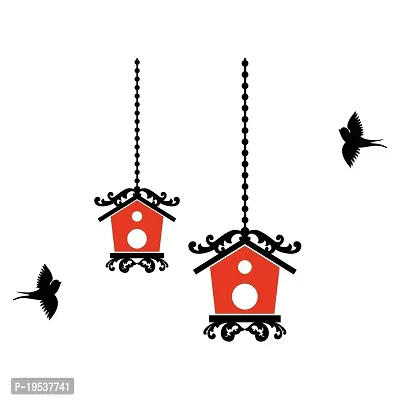 Printaart Wall-Ons Birdhouse Decal PVC Vinyl Decorative Wall Stickers for Hall Living And Bedrooms UV Printed Eco-Solvent Ink DIY Removable Peel and Stick Covers H 1 ft X W 2.5 ft-thumb3