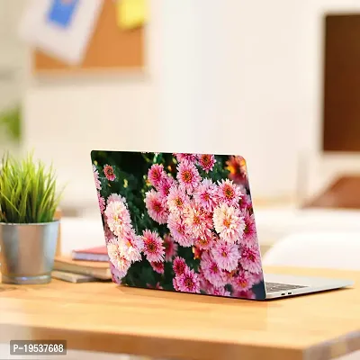 Printaart Multicolour Flower Wallpaper Sticker Decals Vinyl for Laptop Sticker PVC Vinyl Laptop Decal 17 Inch-thumb2