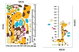 Printaart StickersKart PVC Vinyl Wall Stickers Kids Giraffe Height Chart Removable Large Vinyl (Multi-Colour)-thumb2