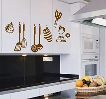 Printaart PVC Vinyl Kitchen Art Wall Stickers 60 cm x 45 cm Brown-thumb2