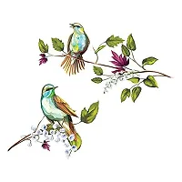 Printaart Vinyl Wall-Ons Singing Nightingales Decal DIY Removable Peel and Stick UV Printed Wall Sticker for Home Decor - (H 2 ft x W 1.4 ft Multicolour)-thumb1