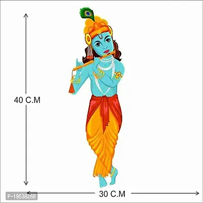 Printaart Shree Krishna Wall Sticker Living Room Home Decoration Kids Room (Size -50 cm x 40 cm)-thumb2