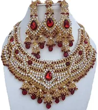 Gold Plated Alloy Zircon Bridal Set-thumb1