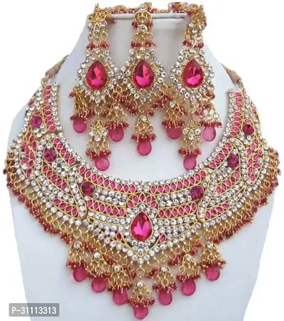 Gold Plated Alloy Zircon Bridal Set-thumb2