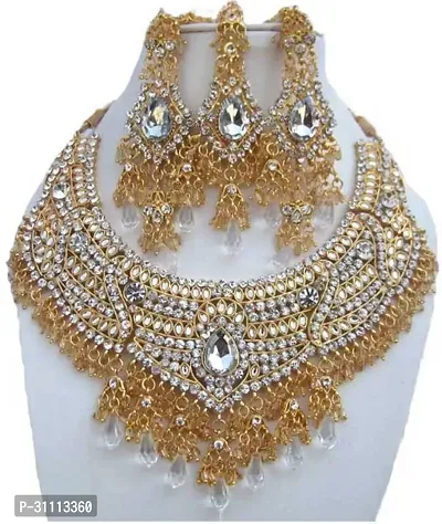 Gold Plated Alloy Zircon Bridal Set