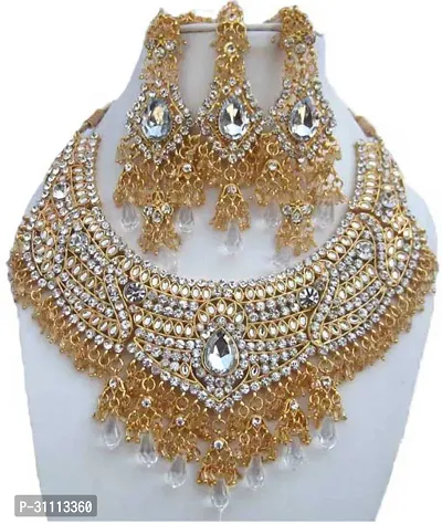 Gold Plated Alloy Zircon Bridal Set-thumb2