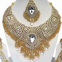 Gold Plated Alloy Zircon Bridal Set-thumb1