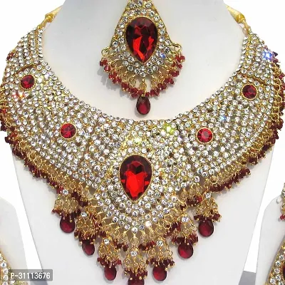 Gold Plated Alloy Zircon Bridal Set-thumb2