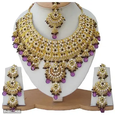 Gold Plated Alloy Zircon Bridal Jewelry Set-thumb0