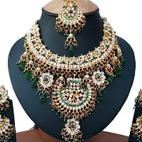 Wedding Necklace Earrings Tikka Jewelry Set-thumb1