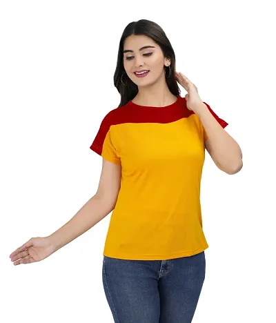 Women Solid T-shirt For Regular Wear