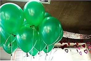 New S.S Creation Solid Premium Metallic Balloon (50 Pcs) For Birthday and party Balloon (Green, Pack of 1)-thumb1