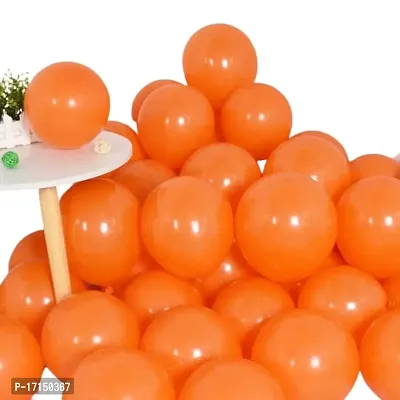 New S.S Creation Solid Premium Metallic Balloon (50+50+50=150 Pcs) For Birthday and party Balloon(Orange, Pack of 3)